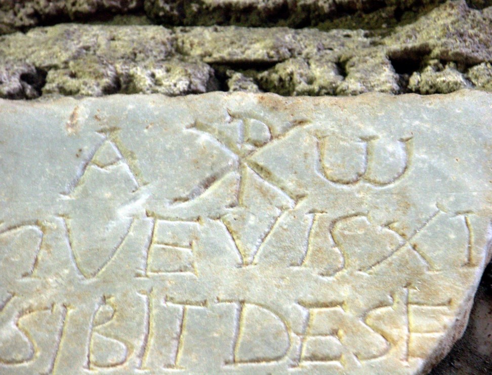 Inschrift in der Domitillakatakomben