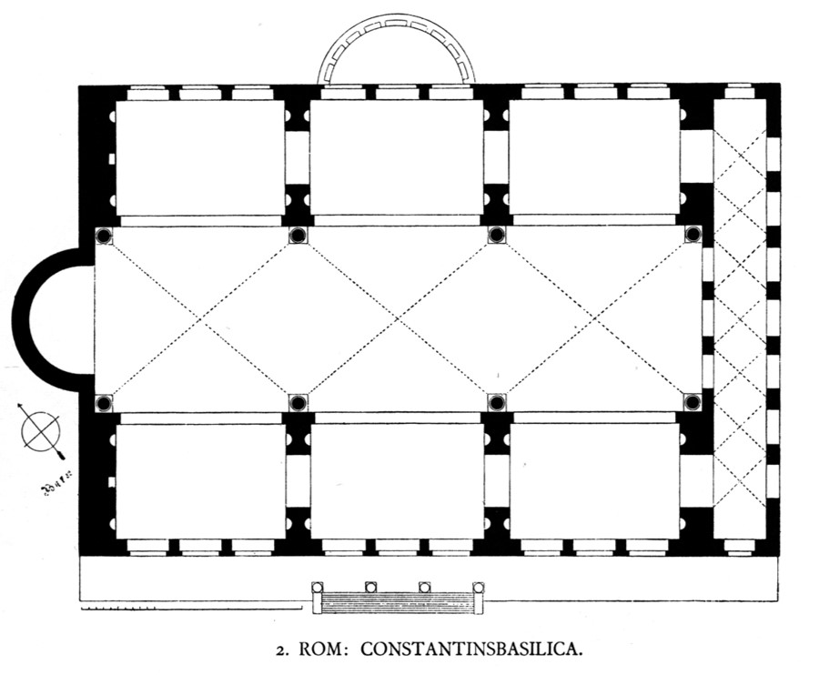 Grundriss der Maxentiusbasilika